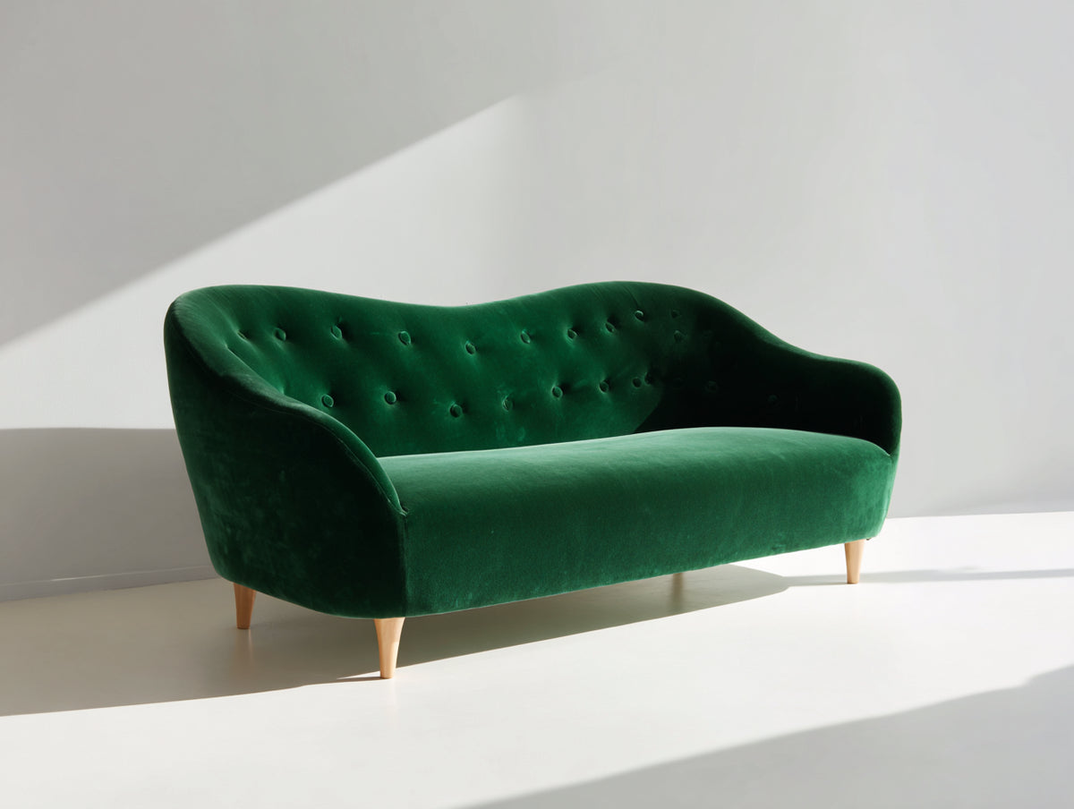 Sofás 2 plazas de terciopelo 180x85x80 cm - verde oscuro - diseño moderno elegante para salón