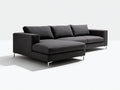 Sofás de esquina tela tapizada 260 x 170 x 85 cm - Gris oscuro - Diseño moderno con chaise longue
