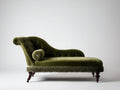 Chaise longue terciopelo tapizado 170 x 70 x 85 cm - Verde oliva - Diseño clásico elegante